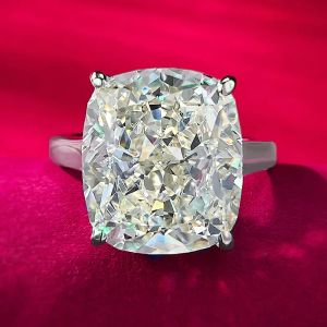 Vintage Couple Moissanite Diamond Ring 100% réel 925 Sterling Silver Party Bands de mariage anneaux pour femmes Men Promise Bijoux