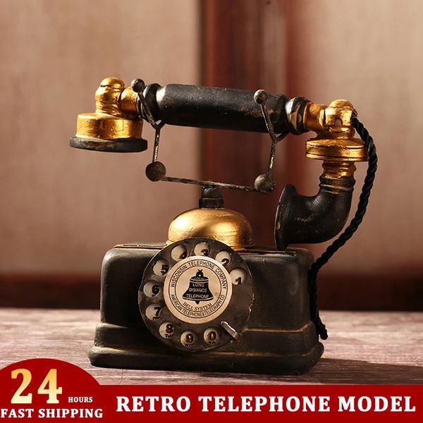Modèle de téléphone créatif vintage antique ornement artisanat de maison décoration gamin cadeau excellent artisanat bien durabilité 240408