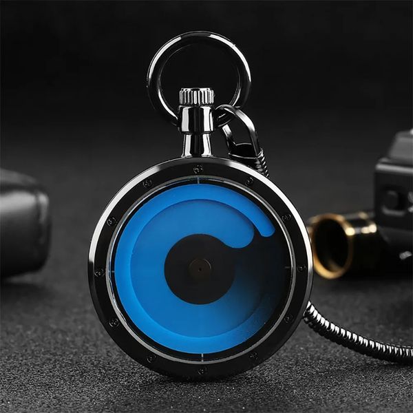 Vintage Creative Turnntable Dial Quartz Pocket Watch Luxury Luxury Fashion Snake FOB PENDANT CLOCK MAN RETRO RETRO COMPORT GIFE 240327