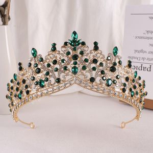 Vintage kronen en tiara's perzik kristal bruids vrouwen tiara kroon optocht prom diadeem bruiloft haaraccessoires