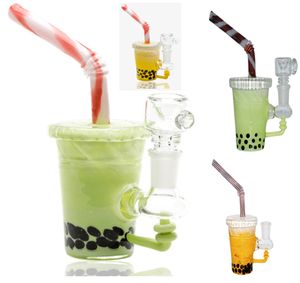 Vintage Cup -kwaliteit Glass Bong Water Hookah Rookpijpen met Bowl Originele glasfabriek Directe verkoop kan een klantlogo door DHL UPS CNE plaatsen