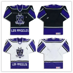 Vintage personnalisé 1999-02 LA KINGS 20 Luc Robitaille CCM JERSEY 4 Rob Blake Home Away Maillots de hockey noir et blanc n'importe quel numéro de nom Ed S 7941