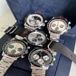 Vintage D Watch Perpetual Paul Newman VK63 Beweging Quartz Stopwatch Mannelijke Klok Roestvrij Stalen Heren Horloges 37mm Horloges 181 238e