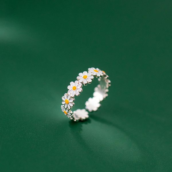 Vintage Daisy Fleur Anneaux Pour Les Femmes Style Coréen Ouverture Réglable Bague Mariée Mariage Déclaration De Fiançailles Bijoux Gif En Gros YMR004