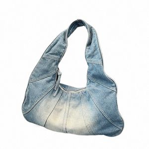 Sacs en jean vintage pour femmes 2024 Nouveau sac de sac à main de Distr bleu Retro Design Luxury Sac à bandoulière Ladys sac fourre-tout TRENDY 33Q8 # #