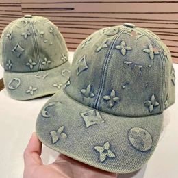 Capilla de béisbol de mezclilla vintage unisex Sports Sports informal Snapback Hombres al aire libre Mujeres Jeans ajustables Sol de sol