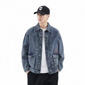 Vintage Denim Jassen Mannen Lente Herfst Casual Korea Stijl Jeans Jas Retro Jassen Luxe Denim Tops Fasi Man Kleding N50K #