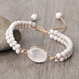 Vintage Design Bracelet blanc 4 mm mini perles de verre en pierre