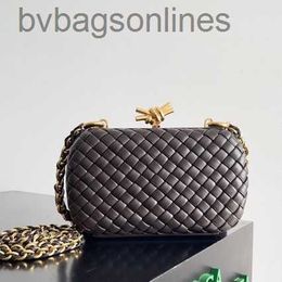 Vintage Designer Tassen voor Bottgs's Vents's Top Layer Leather Woven Inner en Lederen Din Bag Chain Handtas Style met origineel logo