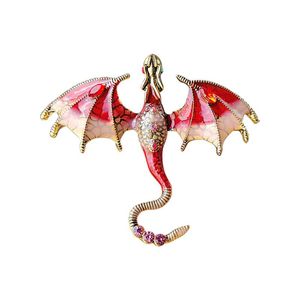 Designer Vintage Dragon Porte-clés Porte-clés Émail Strass Dragon Ailé Pendentif Charme Bijoux Porte-clés Cadeaux De Noël De Noël