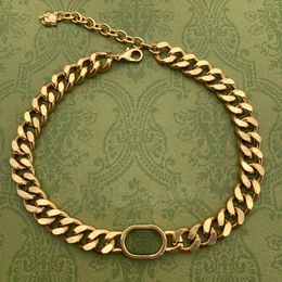 Collier de créateur vintage pour hommes, chaîne en or, bracelet décontracté, pendentif G, pour femmes, pendentif tête de tigre, Bracelets pour hommes