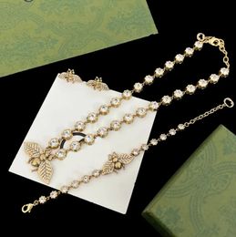 Vintage ontwerper hanger ketting dames charmelarmband bijen oorbellen glod g kettingen steentjes luxe sieraden heren steden oorbellen armbanden
