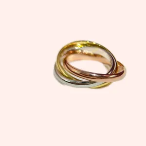 Anillo de diseñador vintage Diamond Simple Rings para mujeres Pareja Joyería Regalos Anillos de oro chapados para hombres Regalos de cumpleaños de estilo personalizado ZL203 B4