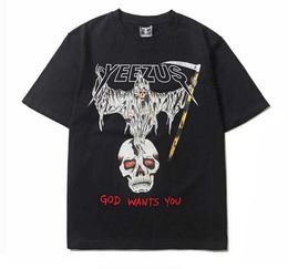 Vintage Designer T -shirt Zomer Oversized Grim Reaper Men T -shirt T -shirt losse herenkleding