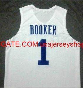 Vintage Devin Booker #1 Kentucky Wildcats Basketball Jersey Maat S-4XL 5xl Aangepast ELKE NAAM NUMMER JERSEY