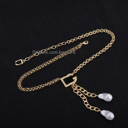 Sieraden Bruiloft Ketting Parel Kristal Klassieke Hanger Ketting Voor Vrouwen Ketting Goud Luxe Kettingen Verjaardag Verjaardagscadeau