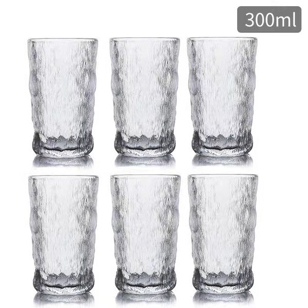 Vasos Vintage para beber, vasos de agua románticos, vasos martillados para bebidas de glaciar, juego de cristalería Vintage para bebidas