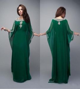 Vestidos de noche islámicos de Dubai Dubai 2019 Aline Plus Size Party Wear Crystals Arabic Kaftan Prom Vestidos Maxi Dress7073117