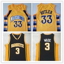 Vintage Dwayne Wade MARQUETTE NCAA Basketball Jersey Jimmy Butler Marquette Golden Jersey