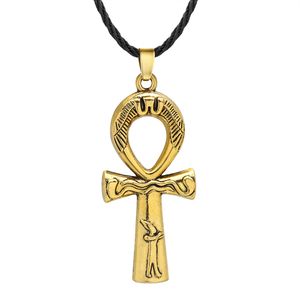 Pendentif croix égyptienne Vintage, clé de vie, symbole mystérieux, collier religieux Viking