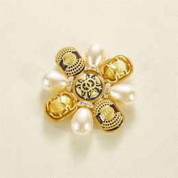 Vintage égyptien pharaon Style fête pull broche coccinelle Design couleur or mode broches marque fleur T2550