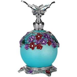 Vintage Elegante Vlinder Parfumflesjes 25 ml Midden-oosten Dubai Stijl Goud Kleur Glazen Fles Essentiële Olie Hervulbare Geur fles