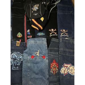 Vintage geborduurde baggy dames JNCO Y2K kleding kwaliteit hiphop haruku streetwear goth hoog getailleerde jeans