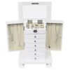 Boîte de rangement de boîtes à bijoux à bijoux de style européen vintage de style européen, de 7 couches de bois, avec 6 tiroirs, blanc