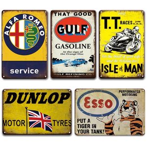 Vintage voitures célèbres en métal affiche voitures marque étain signe rétro décoratif plaque murale plaque décoration de voiture maison garage chambre décor cycle course métal peinture 30X20 CM w01