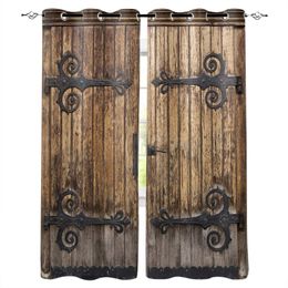 Rideau de porte en bois de ferme Vintage, rustique, moderne, de luxe, pour salon, salle de bains, cuisine, produits ménagers LJ201224190Z