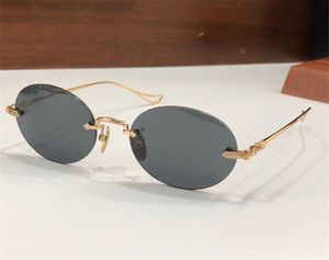 Lunettes de soleil design de mode Vintage SINNERGASM-B, petite monture ronde sans monture, style rétro simple, lunettes de protection uv400 haut de gamme
