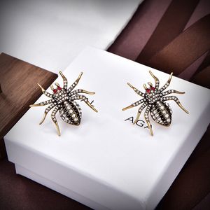 Vintage Mode Ohrring Designer Schmuck Diamant Spinne Ohrstecker Messing Material Ohrringe für Frauen Männer Aretes B Ohrringe schöne Geschenke