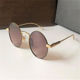 Vintage-Mode-Sonnenbrille 8029, runder Titanrahmen, Distressed-Design, einfacher und vielseitiger Stil, leicht, bequem, UV400-Schutz, 307T