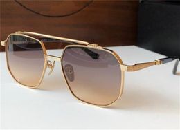 Vintage mode zonnebril 8030 vierkante metalen frame retro dubbele bril straal ontwerp eenvoudige en royale stijl topkwaliteit UV400 beschermende eyewear