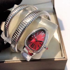 Vintage Fashion Womenwatch Reloj Designer Montres pour Lady Diamond Watch Snake Watch Montre Serpentn Watch Rose Gold Serpentine Bracelet Regio Orologio Di Lusso