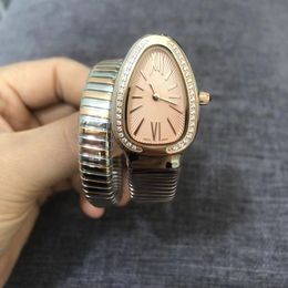 Vintage mode dameswatch relojes designer horloges voor vrouwen diamant horloge slangwacht Montre Serpentn Watch Gold Serpentine Bracelet Relogios orologio di Lusso