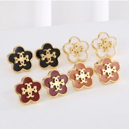 Vintage Flower Stud -oorbellen Basis Jwelries voor vrouwen