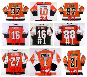 Vintage Flyers Retro Hockey Jersey JOHN LeCLAIR ERIC DESJARDINS PELLE LINDBERGH RICK TOCCHET Bobby Clarke PETER FORSBERG Eric Lindros JEREMY