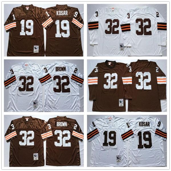 Jerseys de football vintage 20 Barry Sanders Jersey 32 Jim Brown 19 Bernie Kosar Johnny Unitas man