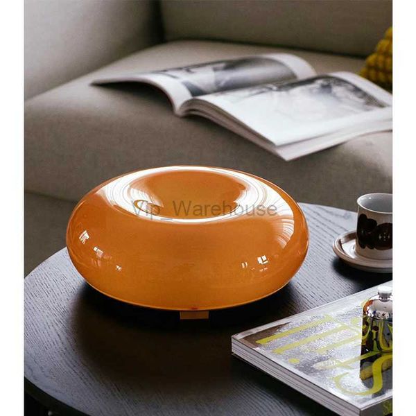 Lámpara de mesa francesa vintage Arte personalizado Bauhaus Lámpara de pared de vidrio naranja Escritorio Dormitorio Cabecera Lámpara táctil HKD230808