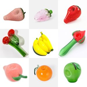 Vintage FRUIT Strawberry Glass Bong pipe Hookah Pipe peut mettre le logo du client par DHL UPS CNE