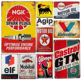 Règles de garage vintage Signes d'étain métal