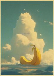 Fruit géant vintage dans le ciel affiches de la peinture kraft