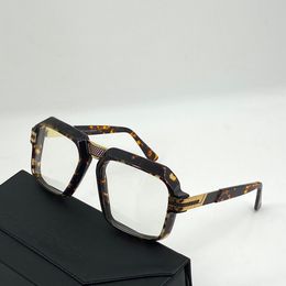 Gafas Vintage, gafas Havana con montura dorada, lentes transparentes 8039, gafas de lujo para hombres y mujeres, gafas Occhiali da sole UV400