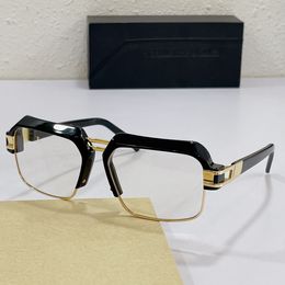 Lunettes Vintage lunettes noir or cadre verres clairs hommes femmes luxe lunettes nuances Occhiali da sole UV400 lunettes