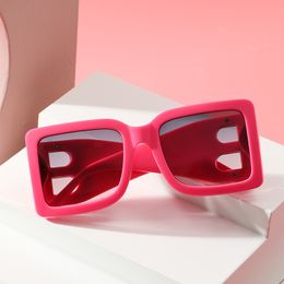 Gafas vintage, gafas de sol cuadradas con montura grande para hombre, gafas de sol con personalidad para foto de calle, gafas para mujer, gafas de sol con sombreado de color df s199