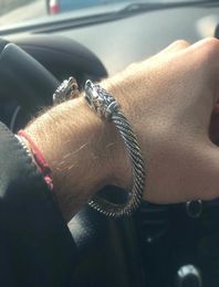 Vintage Goud Zilver Teen Wolf Armbanden Indiase Sieraden Viking Armband Mannen Polsbandje Manchet Armbanden Voor Vrouwen Mode Accessoires4941762