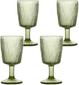 Verre à vin vert Vintage motif Floral en relief verre vert antidérapant matériaux sûrs et Non toxiques variété d'occasions