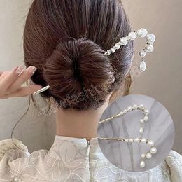 Vintage cheveux bâton Style chinois épingles à cheveux femmes métal perles cheveux fourchette baguettes femme filles bijoux accessoires cadeau