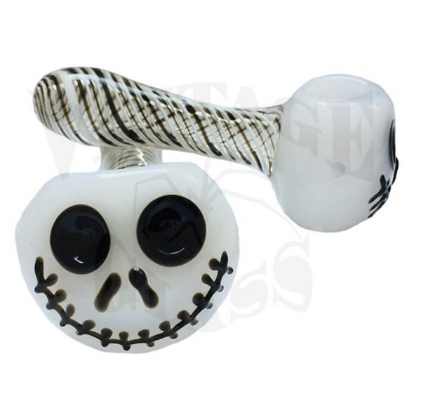 Vintage Halloween Skull Jack Glass Pipe Bong hookah Pipe puede poner el logotipo del cliente venta directa de fábrica por DHL UPS CNE